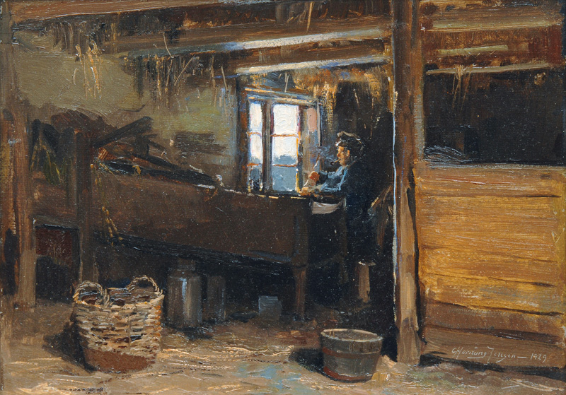 Painter in the Barn