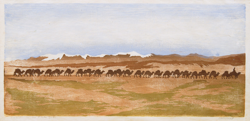 Karawane in der Wüste Gobi