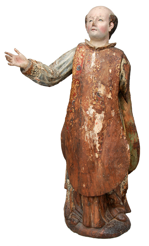 A wood sculpture "Saint"