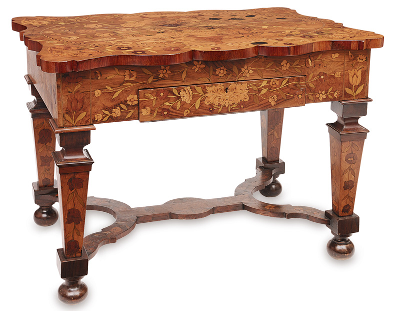 A Baroque table with costlier marqueterie
