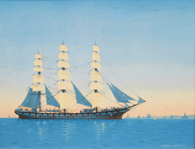 French Full-Rigged Ship in a Calm
