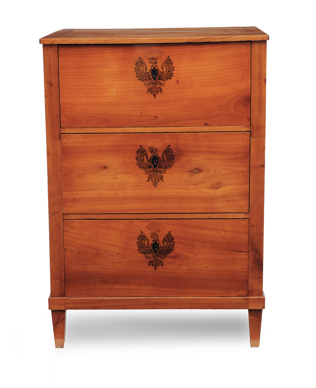 A Biedermeier chest of drawers