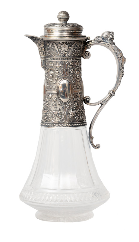 Karaffe mit Silber-Montierung im Renaissance-Stil
