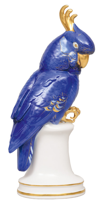 Tierfigur "Blauer Papagei"