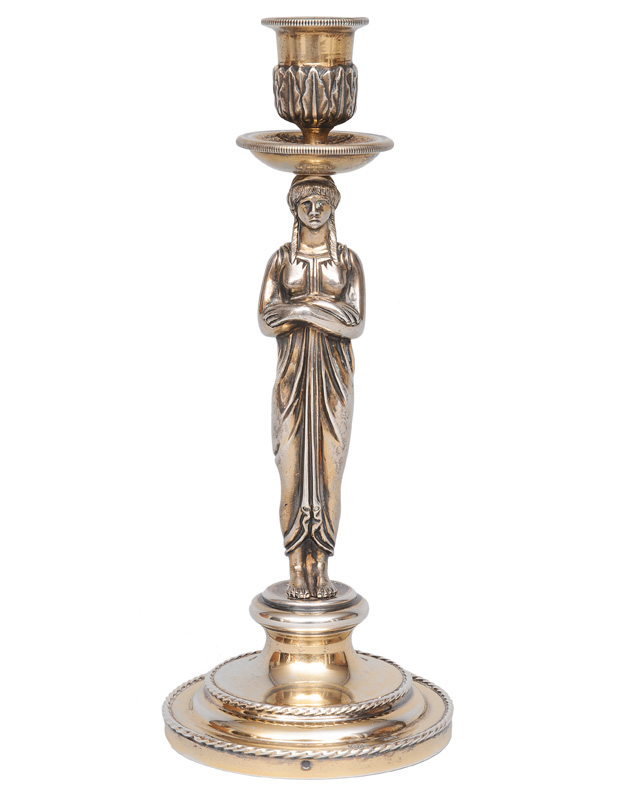A classicistic candlestick with caryatide