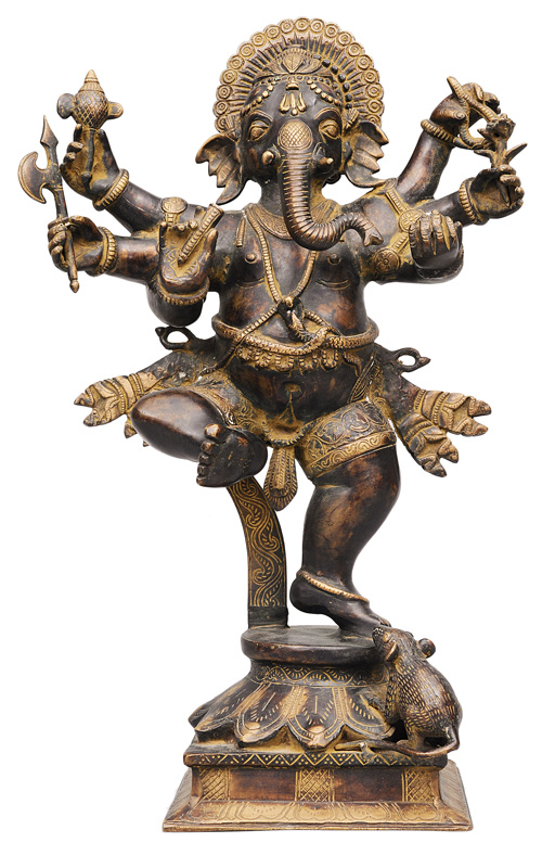 A bronze figurine of "Dancing Ganesha"