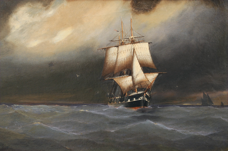Companion Pieces: Sailing Ships under thundery Sky