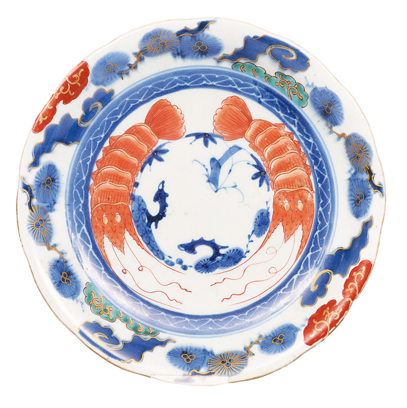 A plate with crayfishes