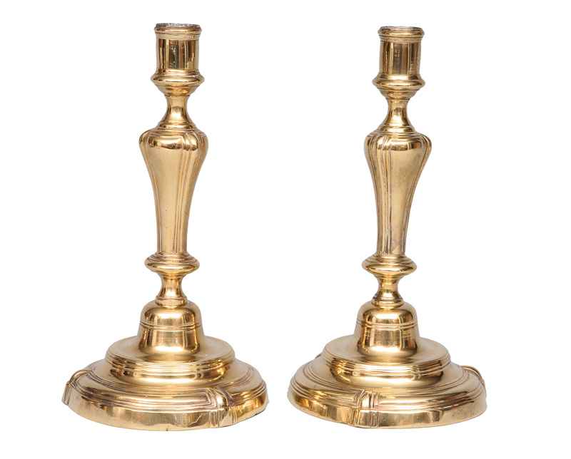 A pair of Baroque candlesticks