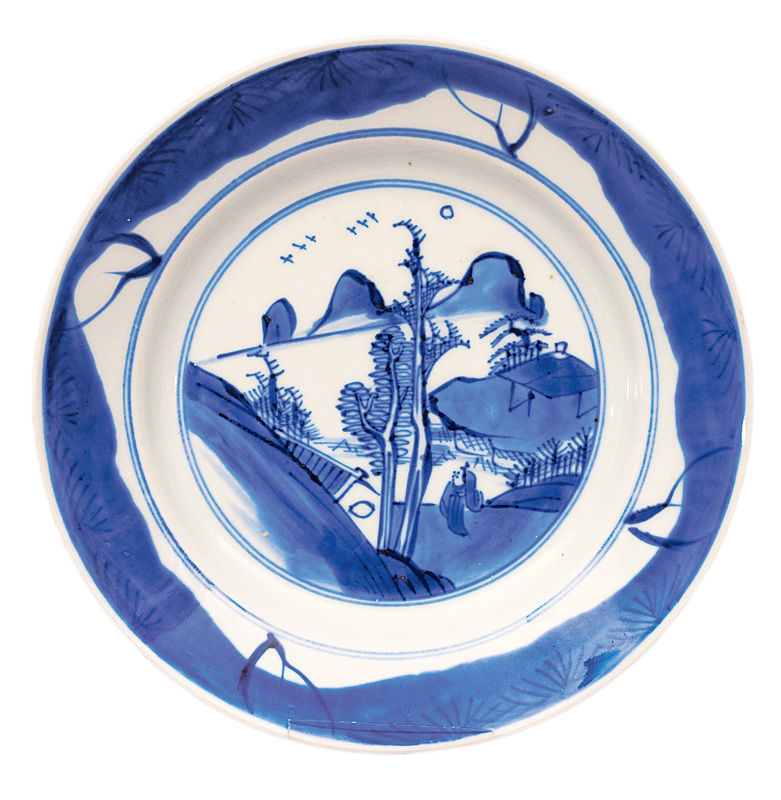 A plate with landscape