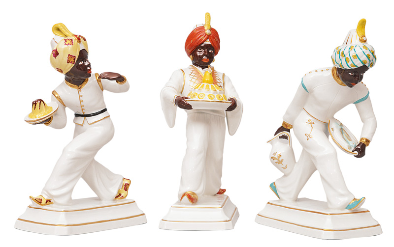 A trio of figurines "Moors"