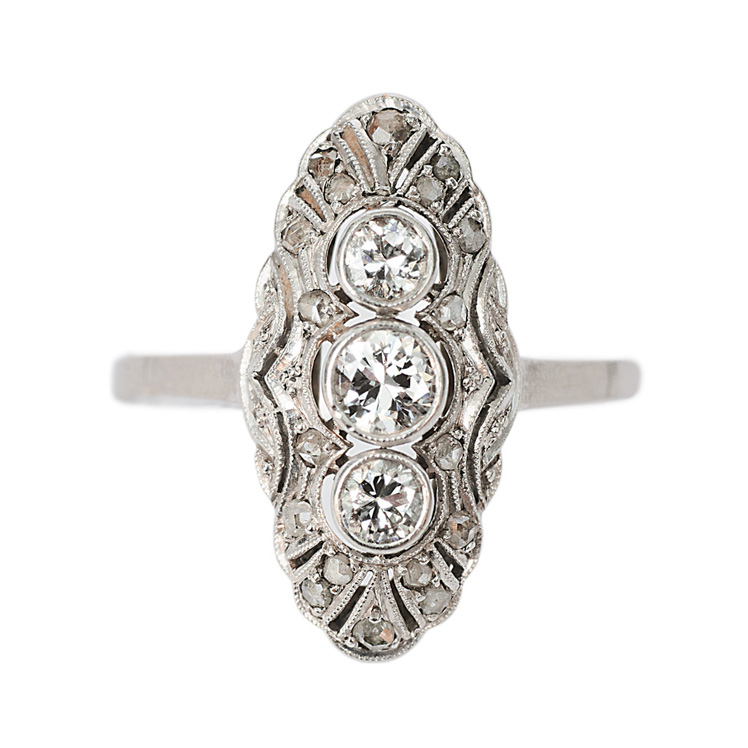 An Art Nouveau diamond ring