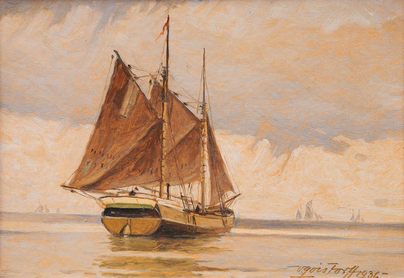 Schooner in the Calm