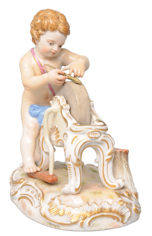 Figurine "Cupid at the grindstone"