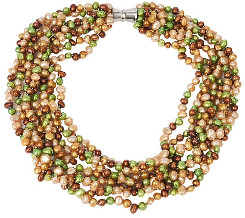 A colourfuld pearl necklace