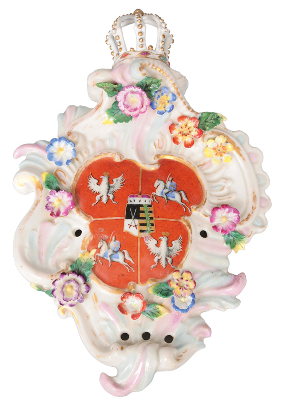 A rare heraldic piece of the royal Saxon court A rare heraldic piece of the royal Saxon court