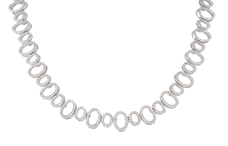 A modern diamond necklace