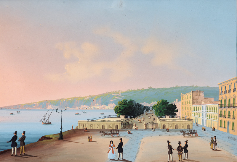 Italienischer Vedutenmaler, tätig Mitte 19. Jh. - Companion Pieces: The Gulf of Naples Companion Pieces: The Gulf of Naples