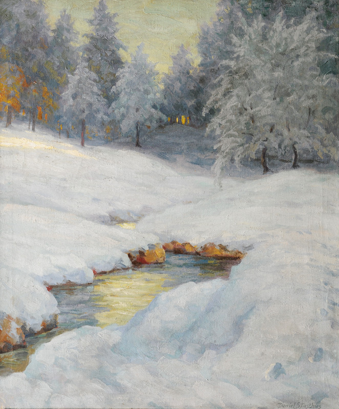 Winter Evening by a Creek