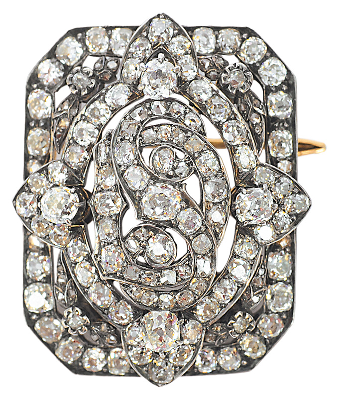 An antique diamond brooch