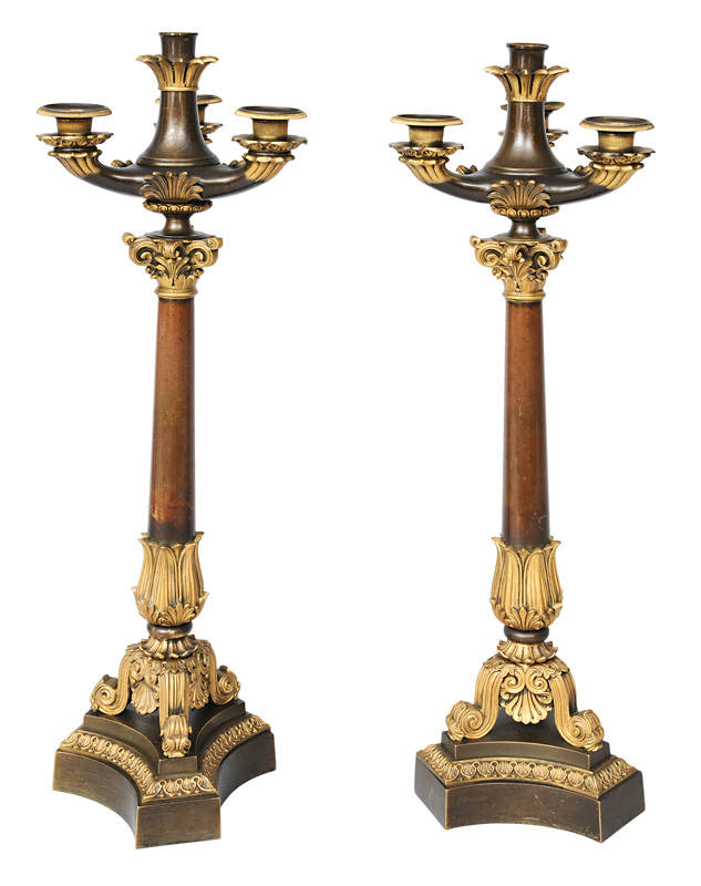 A pair of Napoleon III candelabra