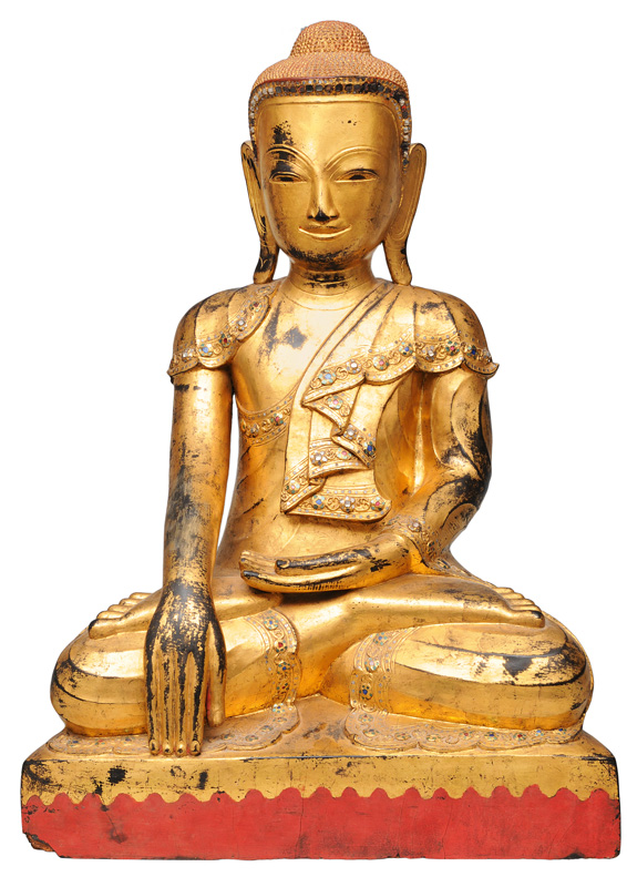 A gilt-lacquered Buddha