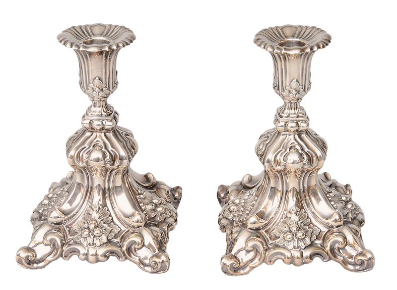 A pair of candlesticks in Baroque style