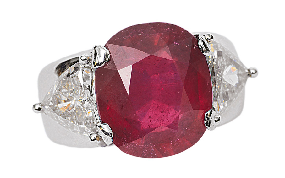 A ruby diamond ring