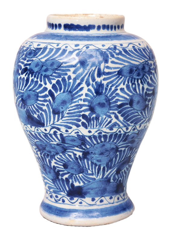 Balustervase mit Wanli-Blumen-Dekor