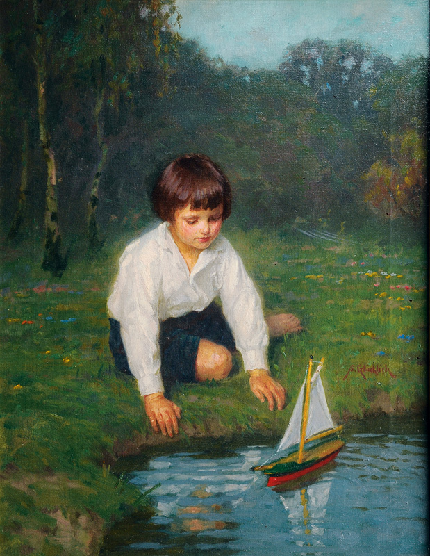 Boy with Sailing Boat