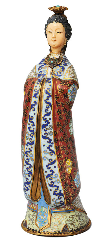 Cloisonne-Figur "Hofdame"