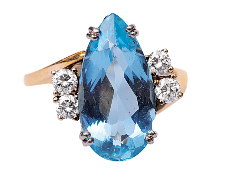 Aquamarin-Brillant-Ring