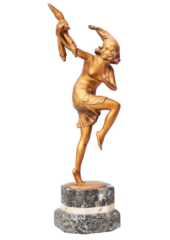 Art-déco Bronze-Figur "Clowntanz"