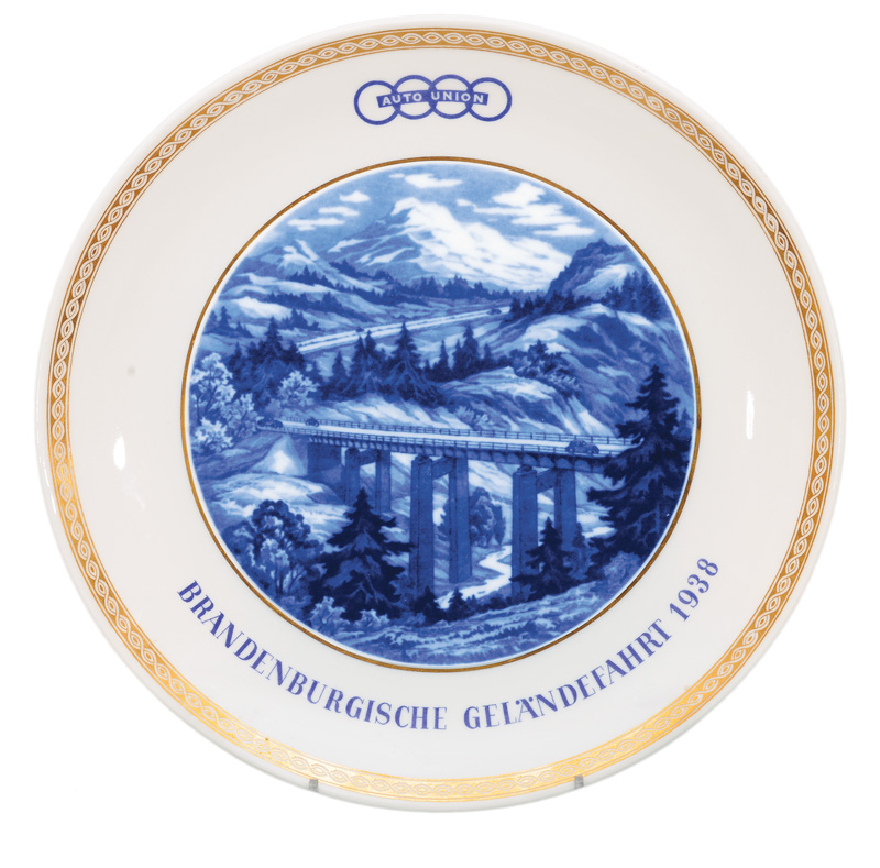 A souvenir plate "Brandenburgische Geländefahrt 1938"