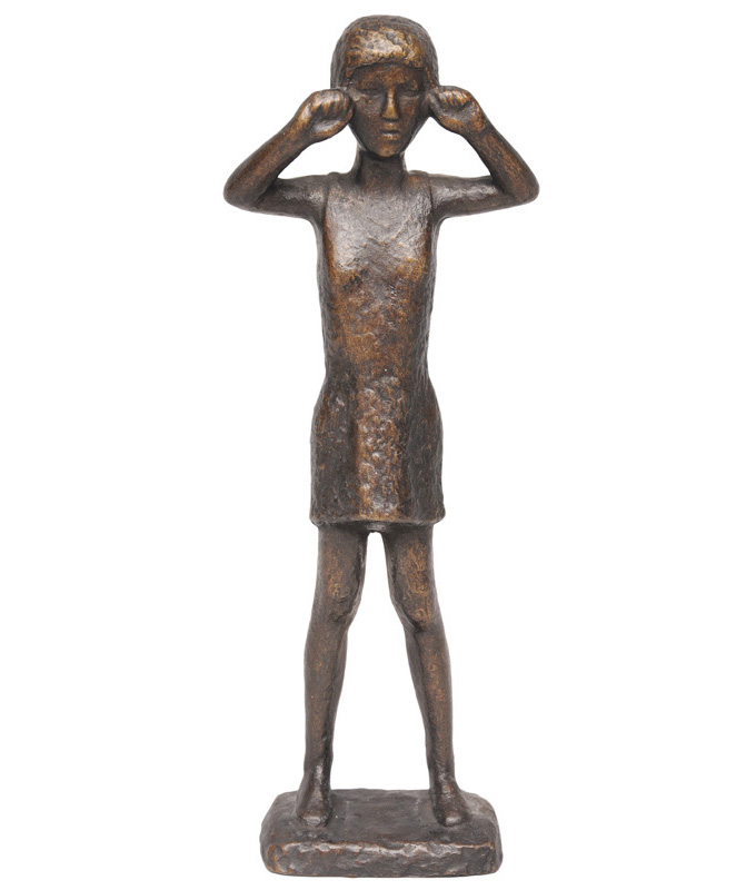 A modern bronze figure "Girl in a dress"