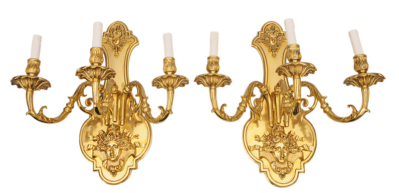 A pair of wall lights in Louis-XIV-style