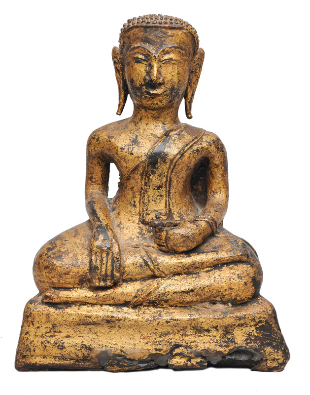 A bronze-buddha "Bhumiparsamudra"