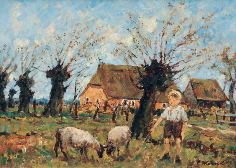 Shepherd Boy with Sheep