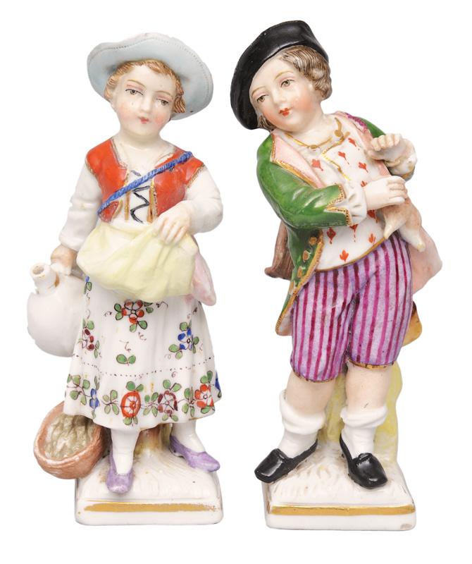 Zwei Figuren "Gärtnerkinder"