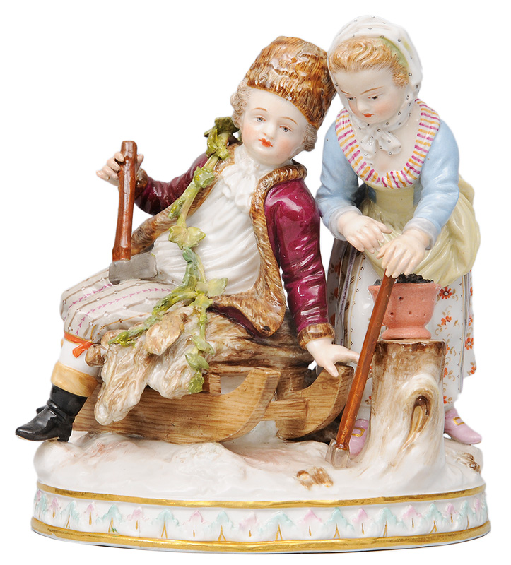 A figurine group "The winter"