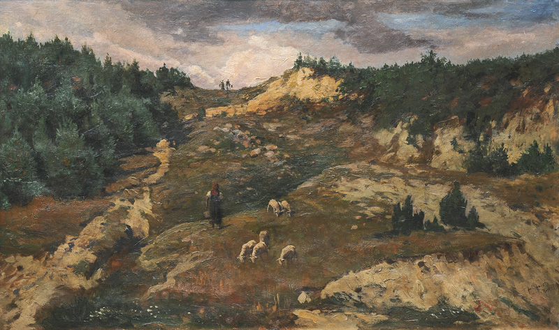 Mark Brandenburg Landscape with Shepherdess