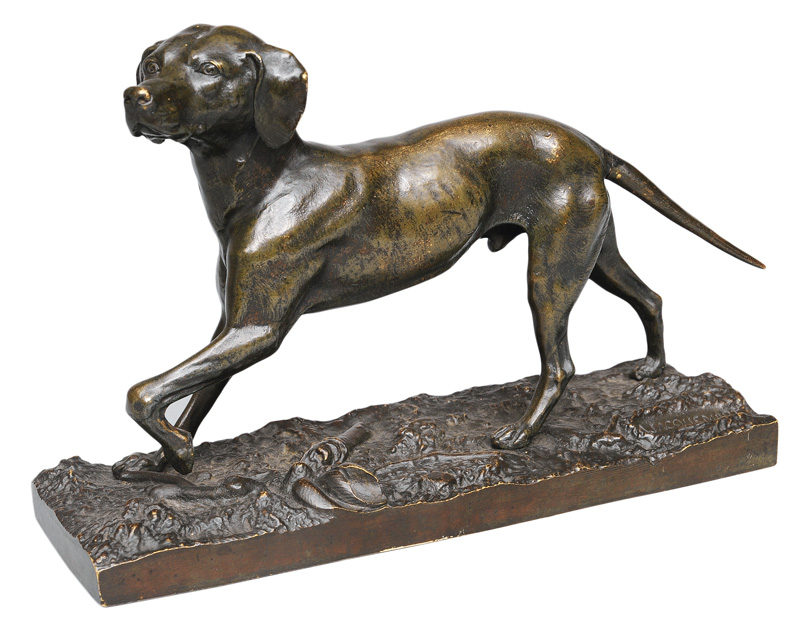 A bronze figure "Hunting dog"