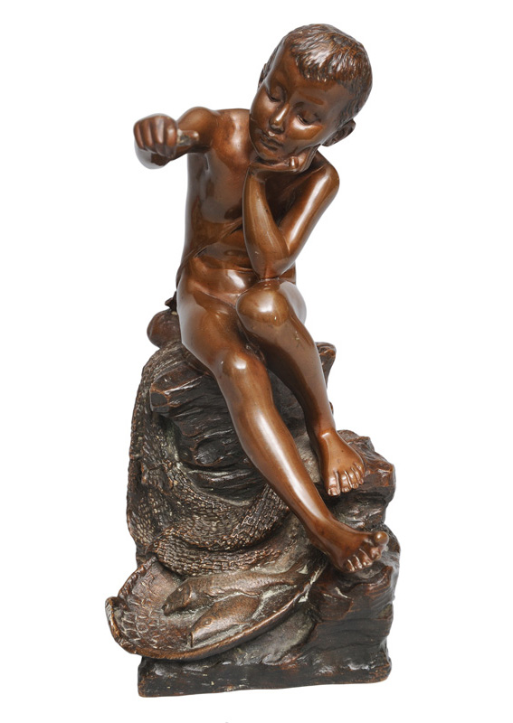 A bronze figure "Fisher boy"