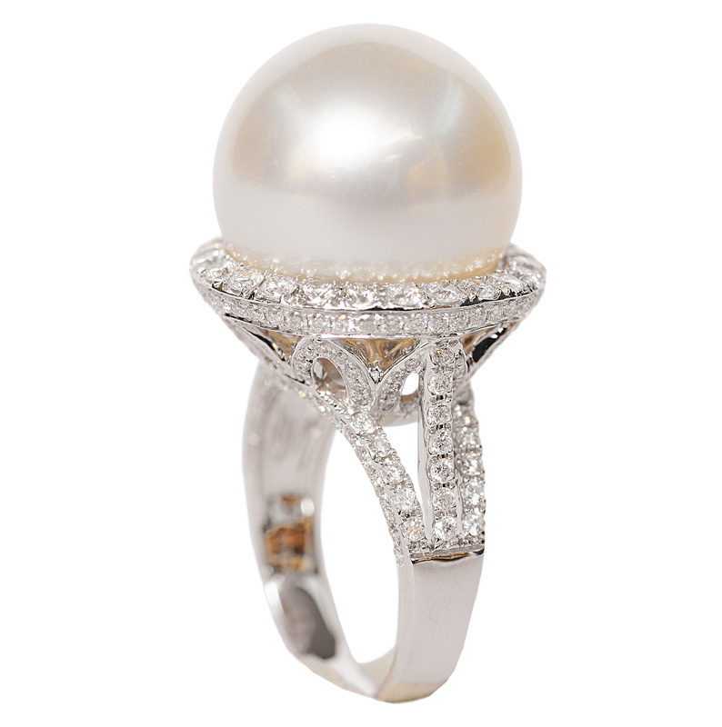 Südsee-Perlen-Brillant-Ring