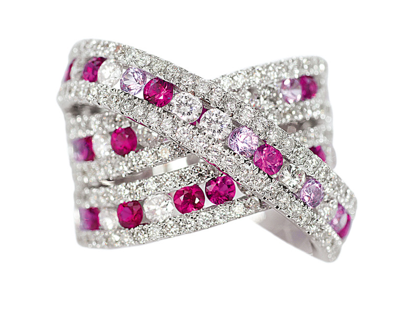 A high quality ruby diamond ring