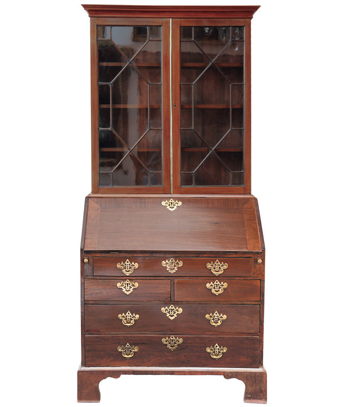 A secretaire bookcase