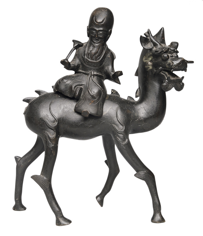 A censer "Shoulao riding a Qilin"