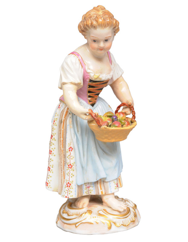 A gardener"s child with fruit basket