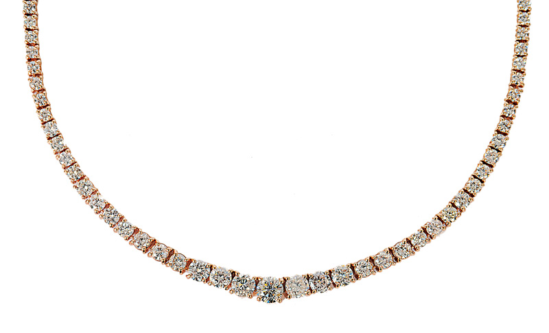 A high carat diamond necklace