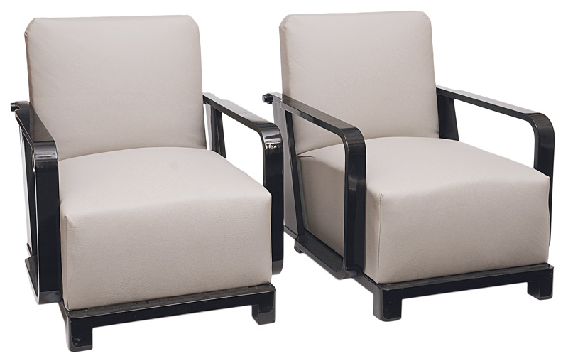 A pair of Art Deco armchairs